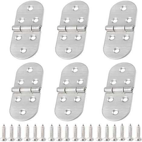 GDHZS- Fenêtre Charnière en Acier INOX Trous Charnière de Trappe Connecteur de charnière en Acier Inoxydable Charnière de Table Pliable Charnières pour La Maison Meubles Matériel Armoire Porte Tiroir (1/5)