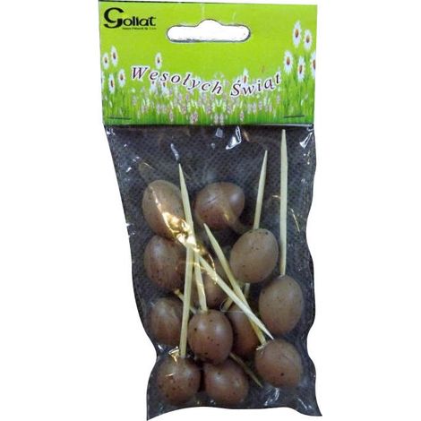 Set di 10 uova marroni con spezie, dimensioni 1,5x8 cm