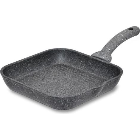 Padella Bistecchiera Antiaderente ad Induzione Cuore di Pietra 24 x 24 cm (1/2)