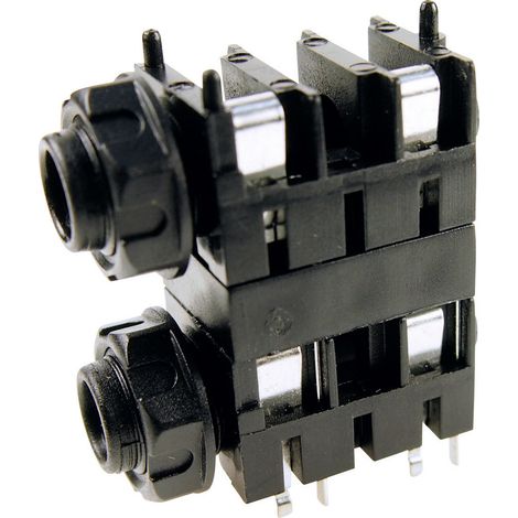Cliff FCR1120 Klinken-Steckverbinder 6.35 mm Buchse, Einbau horizontal Polzahl: 2 Mono Schwarz 1 St.