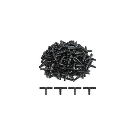 100 Pcs Tee Raccord de Tuyau 4/7mm- T Raccord Connecteur PVC d'arrosage Buse d'atomisation Goutte à Goutte Micro Spray Irrigation Joint pour Tuyau Systèmes Automatique Outil (1/5)
