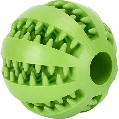 Balle verte de 7 cm en 2 pièces pour animaux de compagnie (1/2)