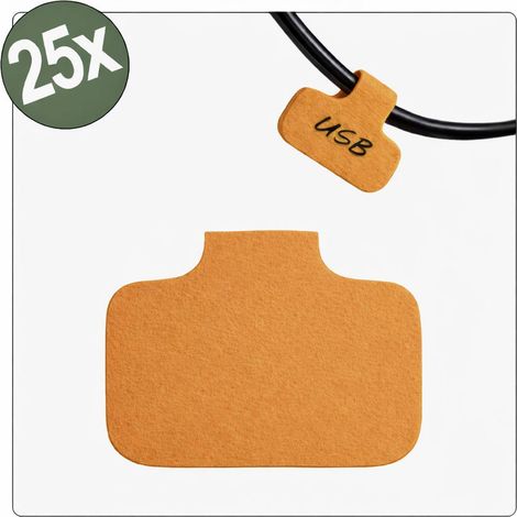 Quadrios 26CA787 26CA787 Etiquette de câble 40 x 20 mm Couleur de la surface de marquage: orange Nombre d'étiquettes: 2