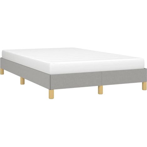 vidaXL Cadre de lit sans matelas gris clair 120x200 cm tissu (1/5)