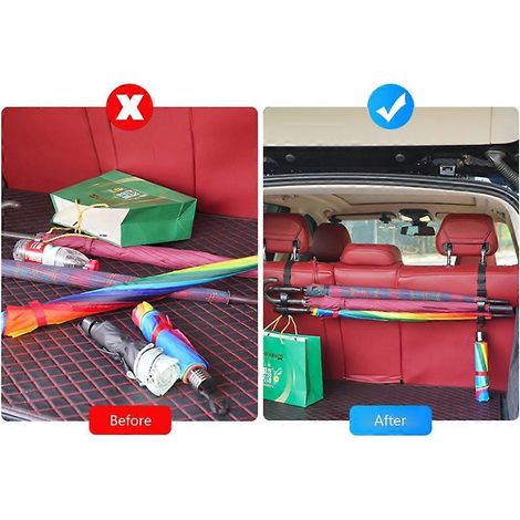 Crochets universels pour dossier de siège auto, appuie-tête, crochets pour suspendre sacs et vêtements (1/4)