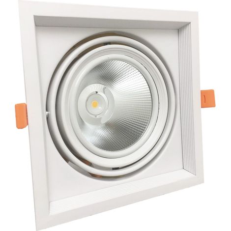 Ghiera portafaretto AR111 orientabile 20w completa di faretto LEDLuce Fredda 6400k (1/5)