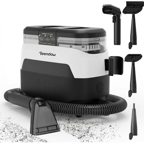 Teppichreiniger – Teendow C6 MAX – 1650 W – 12.000 Pa – Dampfreiniger – Geeignet für Teppiche, Sofas und Autos (1/4)