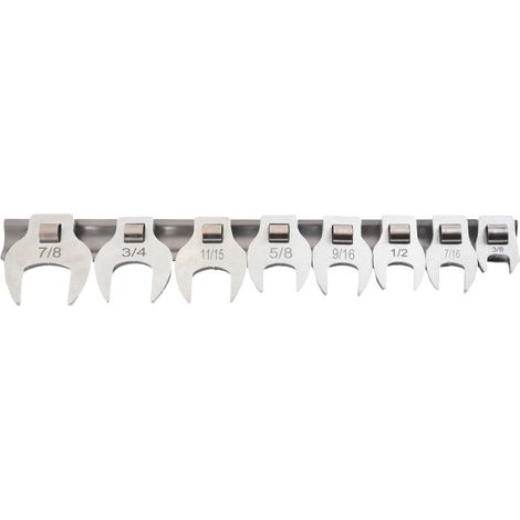 Jeu de 8 Clés à fourche 3/8", Tailles impériales variées, Métal robuste, Réparation automobile (1/4)