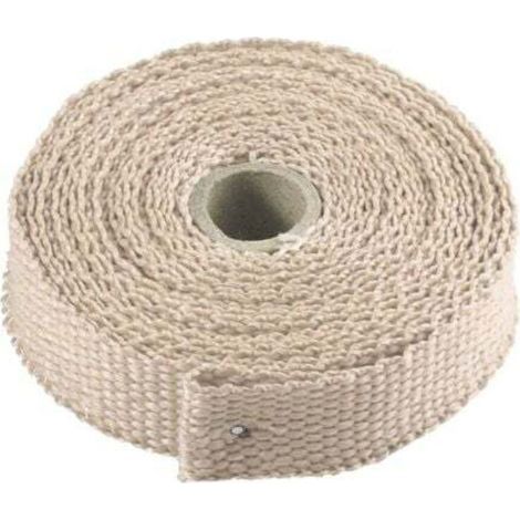 Ruban isolant en alliage de titane 5 m x 2,5 cm, pour tuyau d'échappement, collecteur d'échappement, acier inoxydable noir avec 4 attaches, marron (1/5)