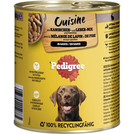 Pedigree Cuisine Hundenassfutter Adult 800 g Kaninchen