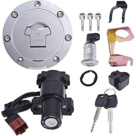 Clé de contacteur d'allumage, bouchon de réservoir d'essence et verrou de selle pour moto Honda CBR1000RR CBR 600RR 2007-2014 (1/5)