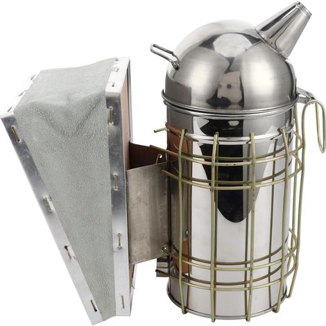 Enfumoir à abeilles, outil apicole, kit émetteur et pulvérisateur en acier inoxydable avec protection thermique. (1/5)
