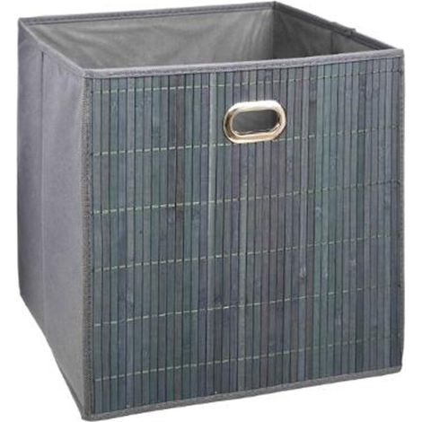 Boîte de Rangement Pliable "Bambou" 31x31cm Gris
