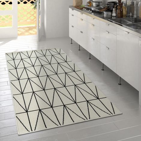 Paco Home Tapis À Poils Ras Intérieur & Extérieur Aspect 3D Design Géométrique Scandinave 80x150 cm (1/5)