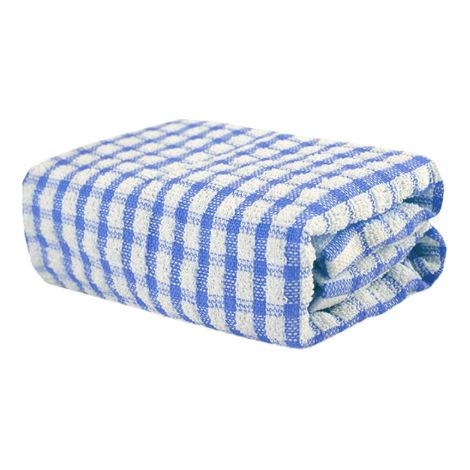 Lot de 1 torchons de Cuisine 100% Coton pour la Vaisselle, Le récurage, Le Nettoyage (bleu) 30 x 30 cm (1/2)