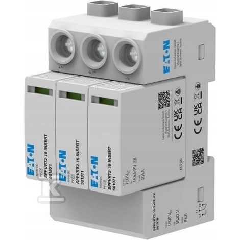 Überspannungsschutzmodul Eaton sppvrt12-15-2+pe 1500 V DC 20 kA (1/2)