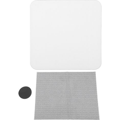 Kieselgur-Badematte, schnell absorbierend, rutschfest, 30x30 cm, weiß, ideal für Bad und Dusche. (1/5)