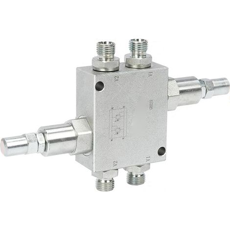 Kit de valve de coussin pour mini pelle, avec tuyau hydraulique de 1/4 pouces et Joint fileté M14x1, 5 (1/5)