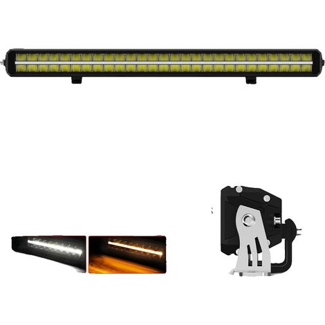 Barre lumineuse LED, double rangée, faisceau combiné, étanche IP68 (1/2)