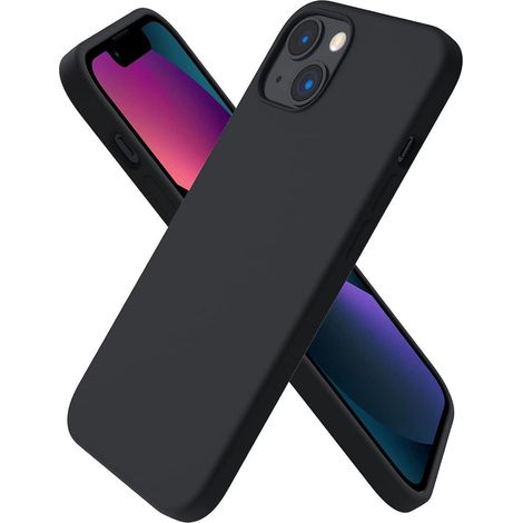 ORNARTO iPhone 13 Silikon Case 6,1 Schwarz Ultra Dünn Voll Schutz Flüssig (1/5)