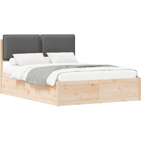 Maison Exclusive - Estructura de Cama con Cabecera Tapizada Gris