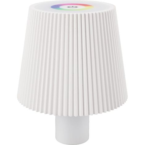 Lampe bouteille LED plissée, étanche IP54, 4 modes d'éclairage, couleurs respirantes, 2000 mAh, sans fil, veilleuse pour café, bar, maison, blanche (1/5)