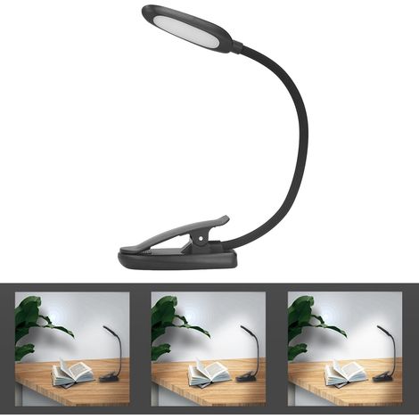 Mini-LED-Klemmleuchte, augenschonendes, weiches LED-Leselicht, kleine, per USB aufladbare Leseleuchte, tragbare Klemmleuchte (1/5)