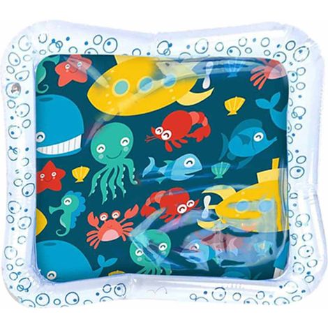 1 Tapis d'eau gonflable,PVC épais,non toxique,jouets flottants,pour bébés dès 3 mois (1/5)