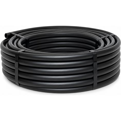 Tuyau PE 4/7 Souple Noir pour Arrosage Goutte à Goutte 100 ft (30,48 m) (1/5)