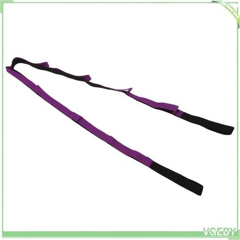 Sangle d'étirement - FAFEICY - Chrysanthemum Rope Purple - Violet - Tissage renforcé - Yoga & Fitness (1/5)