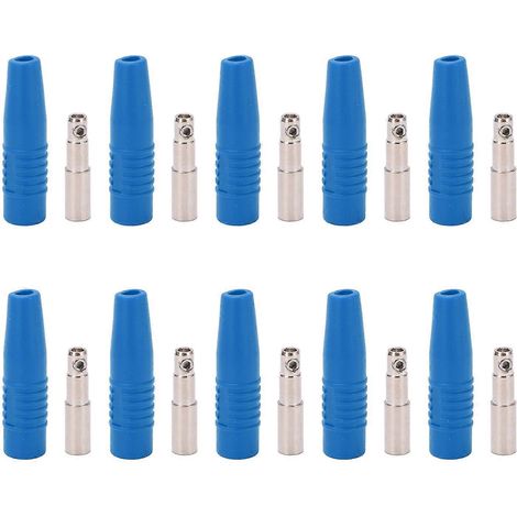 Fiche banane femelle de 4 mm, en cuivre pur nickelé, pour appareils de test électroniques