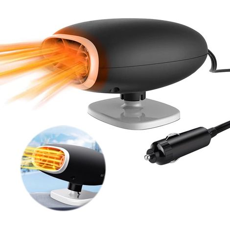 Riscaldatore per auto da 12 V, termoventilatore portatile per auto, riscaldamento e raffreddamento portatile 2 in 1, sbrinatore per parabrezza, girevole a 360° (1/4)