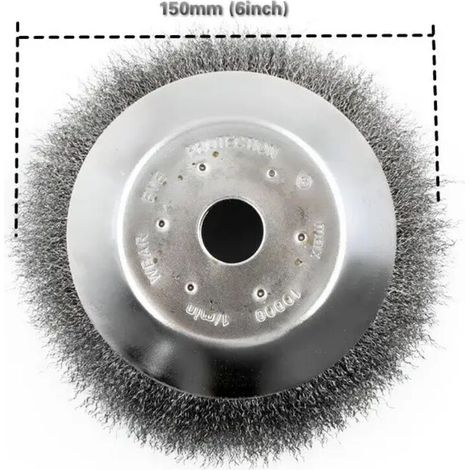 150/200 mm trimmer head, fine wire brush, dust and weed removal plate for AquaForge lawnmower (1/4)