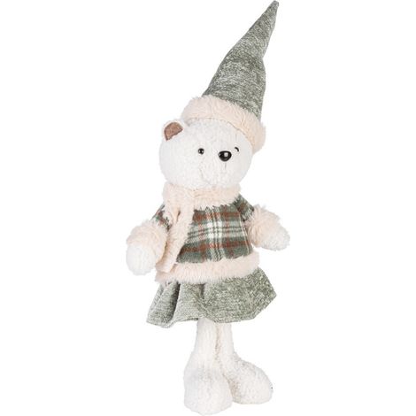 Pendaglio orso "Hayley" per albero di Natale decorazione natalizia -Maschio seduto (1/4)