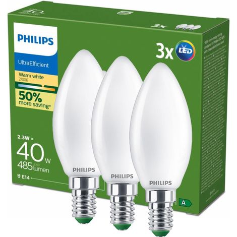 Lampadina Philips b35 2.3W 2700K 3 pezzi