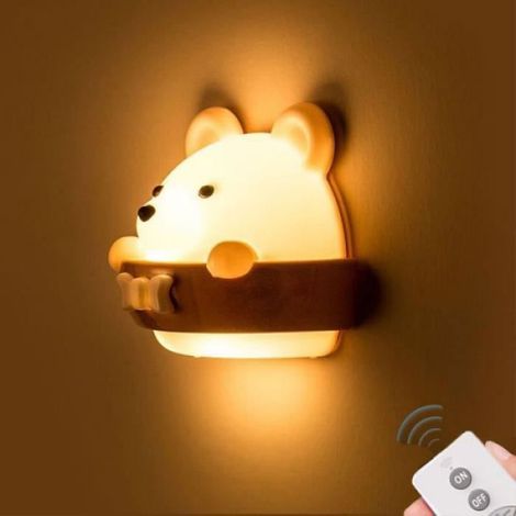 Veilleuse veilleuse ourson Veilleuse rechargeable USB Veilleuse Nursery (Blanc) Blanc (1/5)