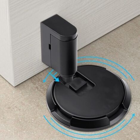 Adhesive Door Stopper - Height Adjustable Stopper, Wall Protection, Self-Adhesive No Drilling, Black (1/5)
