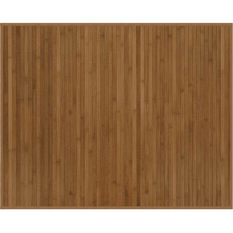 Tapis rectangulaire marron 80x100 cm bambou (1/5)