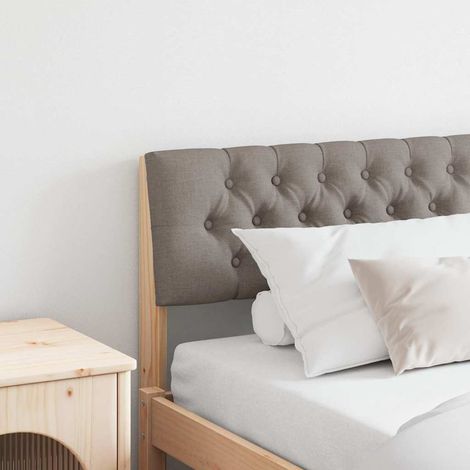 Gepolstertes Kopfteil Taupe 200 cm Massives Kiefernholz