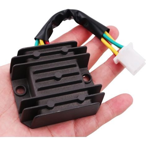 4 Fils 12V 4 Broches régulateur de Tension redresseur pour GY6 FXD 50cc 150cc 125cc ATV Scooters Go Karts 4 Roues cyclomoteur Dune Buggy