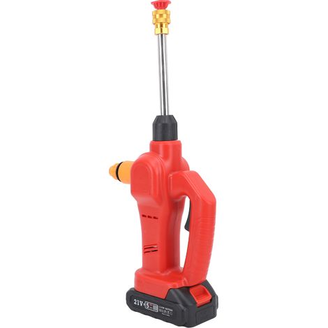 Akku-Hochdruckreiniger, IPX7 wasserdicht, tragbar, mit 180° drehbarer Düse, für Autos, Terrassen und Zäune, 100–240 V, EU-Stecker (1/5)
