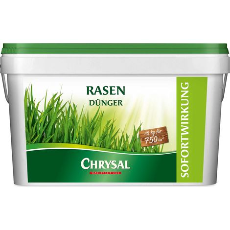 Chrysal Rasendünger mit Sofortwirkung - 15 kg Eimer für 750 m²
