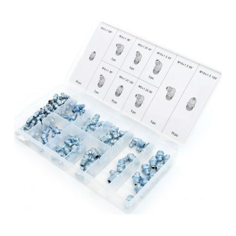 Racores y boquillas de engrase 110 piezas KD10507 (1/4)