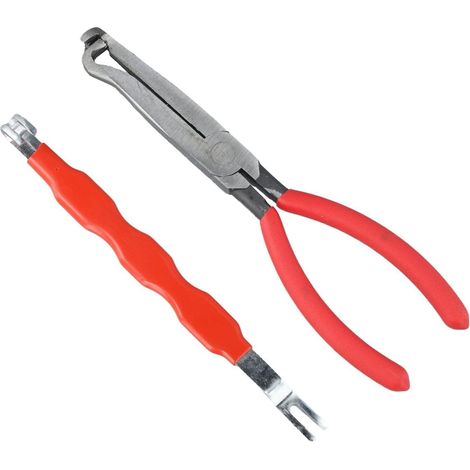 Pince extractrice de connecteurs, 8", acier carbone, rouge (1/5)