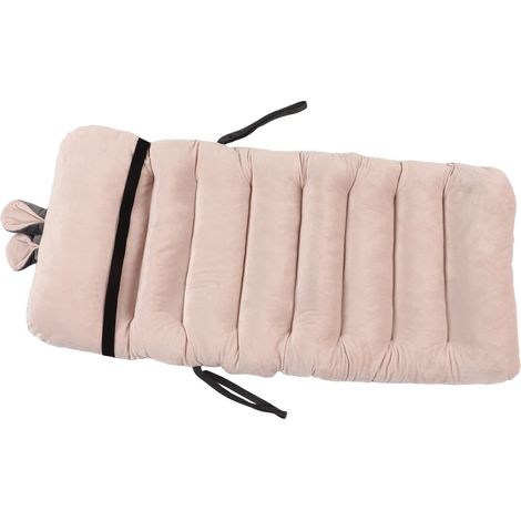 Coussin de dossier moelleux avec appui lombaire, rembourrage en coton PP pour fauteuil de bureau ou canapé, couleur rose clair 45x100cm (1/5)