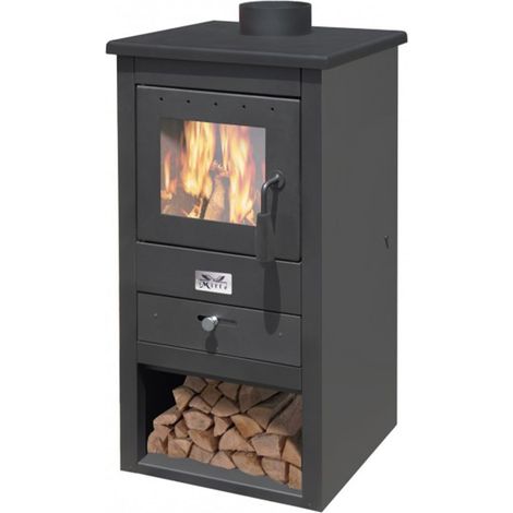 Holzofen "Athena" 10,7 kW aus Stahl h 86 cm Made in Italy