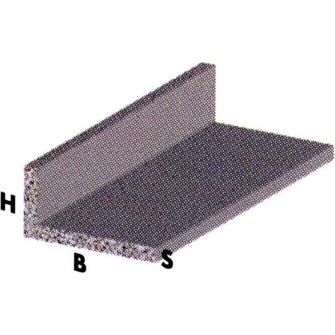 PROFILO Angolare in ALLUMINIO ARGENTO a L 40X15X1,5 mm 2 metri conf. 5 pz