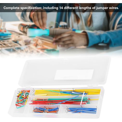 140-teiliges Jumperkabel-Set für Steckplatinen, 14 verschiedene Längen, inklusive Aufbewahrungsbox (1/5)