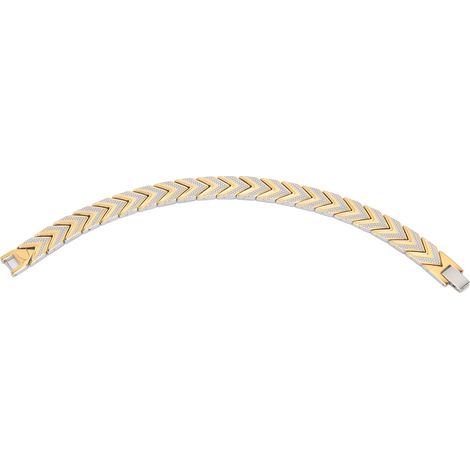 Bracelet magnétique en acier inoxydable pour soulager la douleur et favoriser le bien-être. Bracelet de magnétothérapie pour le bien-être. (1/5)