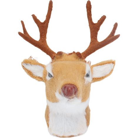 Aimant miniature en forme de tête de cerf, finitions soignées, aspect mignon, décoration pour maison de poupée à l'échelle 1:6 (1/5)